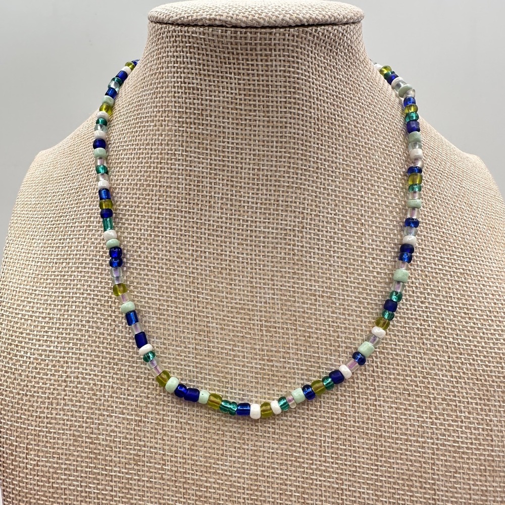 Vintage Y2K Seed Beaded Necklace Boho Statement Women's Classic Fashion Jewelry
